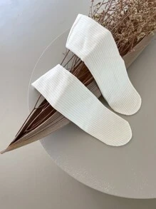 DAZY 1 đôi tất đồng màu - Màu be - Xem 6