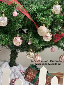 44入組聖誕球裝飾用品