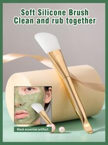 1 pieza Cepillo de mascarilla facial - Dorado - Ver 4