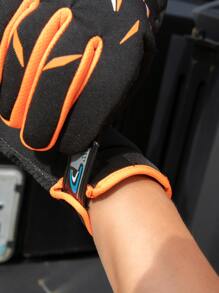 1 đôi găng tay thể thao đi xe đạp chống trượt - màu đen - Xem 4