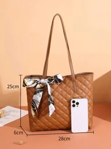 Cachecol Skinny Decoração Argyle Saco Quadrado Acolchoado