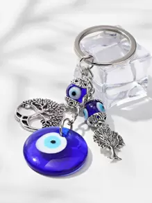 邪惡之眼和樹形墜飾鑰匙圈