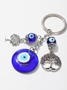 邪惡之眼和樹形墜飾鑰匙圈