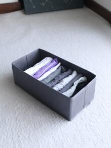 Cajas de almacenamiento de tela no tejida de múltiples piezas, cajas de almacenamiento de ropa interior sin tapa, bolsas organizadoras plegables para almacenar cosméticos, pañuelos, controles remotos, artículos de papelería y otros artículos pequeños, adecuadas para la sala de estar, el dormitorio, el armario, disponibles en varios tamaños - Gris - Ver 6