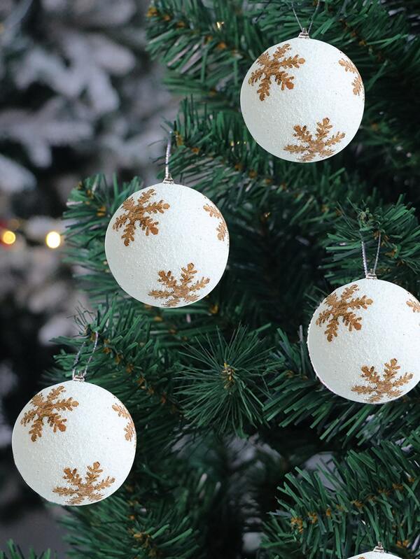 1pc Christmas Snowflake Pattern Ball Decoration