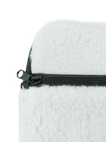 Bolso para ordenador 14 pulgadas liso de peluche - Blanco - Ver 4