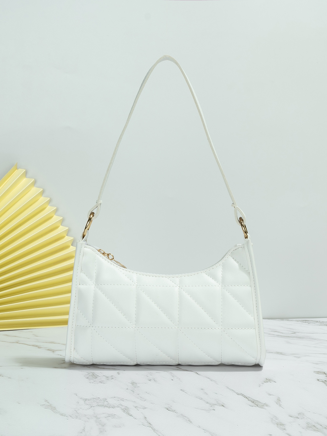 Pu cross stitch shoulder bag