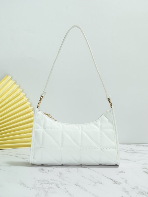 Fashionable Pu Cross Stitch Shoulder Bag