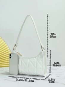 時尚pu十字繡肩背包