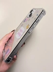 Hộp đựng điện thoại gương đồ họa chữ - Nhiều màu - Xem 3