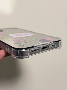 Hộp đựng điện thoại gương đồ họa chữ - Nhiều màu - Xem 4