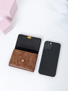 Snap Button Small Wallet Coin Pocket Small Purse Slim Small Pouch Women Wallet Portable Money Cash White-Collar Workers For Female College Work Business Commute Office For Anniversary  For Birthday Gift On Valentine Day Gift - Maroon - View 4