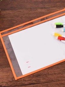 1pc Random Clear File Bag - Clear - View 3