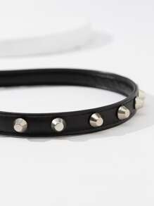 ROMWE Academia Studded Decor Headband - màu đen - Xem 3