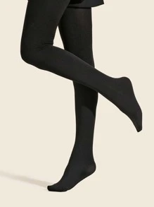 1/2pcs Women's 1200D Thermal Lined Thick Leggings, Autumn/Winter - Black - View 3