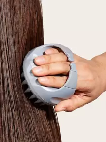 WANMEI Silicone Shampoo Brush 1pc Gray Hair Salon Scalp Massage Comb Bath Bath Scrub Silicone Brush/Hair Comb, Hair Brush, Comb, Hair Tools, Hair Products And Accessories For Barber Salon Beauty Back To School, Travel Holiday Essentials, Hair Accessories For Women, Brush, Hair Brushes, Edge Brush, Detangling Brush, Ball Brush