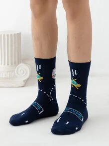 Vớ đồ họa phi hành đoàn 5 cặp nam - Nhiều màu - Xem 2