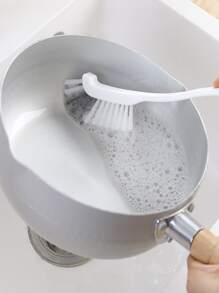 1pc Long Handle Cleaning Brush - White - View 2