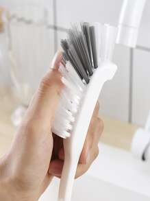 1pc Long Handle Cleaning Brush - White - View 5