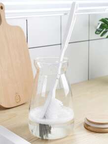 1pc Long Handle Cleaning Brush - White - View 6