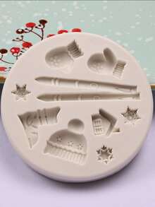 1 Khuôn silicon trượt tuyết Giáng sinh DIY - Màu Xám nhạt - Xem 2