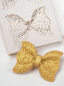 1 件蝴蝶结硅胶模具，用于翻糖蛋糕装饰、巧克力制作 - 白色 - 查看 4