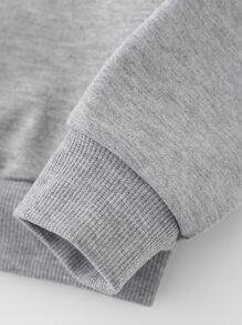 Toddler Girls Cat Print Sweatshirt - Grey - View 5