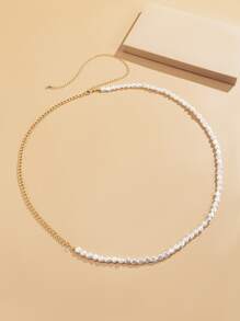 假珍珠裝飾腰鏈 - 彩色 - 查看 5