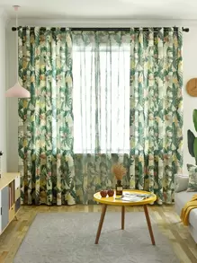 Flower Pattern Single Panel Curtain