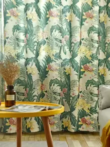 Flower Pattern Single Panel Curtain