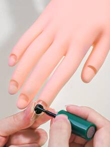 1pc Silicone Nail Art Practice Hand - Beige - View 2