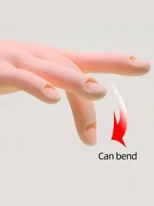 1pc Silicone Nail Art Practice Hand - Beige - View 5