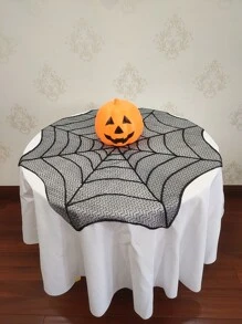 Mantel Halloween telaraña - Negro - Ver 2