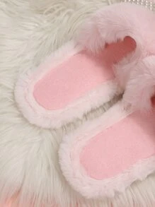Dép đi trong Nhà dành Nữ Pha lê kim cương Ngọc trai màu trơn Đúng mốt - Màu Hồng baby - Xem 7