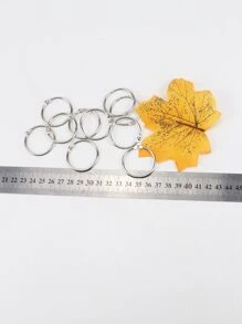 10pcs Metal Binder Rings With Clasp, For Scrapbook, Book, Diy Crafts - Silver - View 3