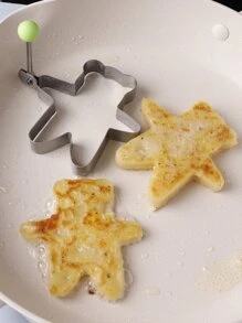 1 pieza Aro de huevo con diseño de oso - Plateado - Ver 8