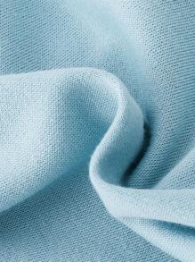 Boys 1pc Letter Graphic Colourblock Drop Shoulder Varsity Jacket - Blue and White - View 7