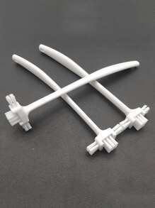 1pc Solid Crevice Cleaning Brush - White - View 1