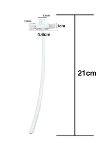 1pc Solid Crevice Cleaning Brush - White - View 3