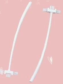 1pc Solid Crevice Cleaning Brush - White - View 4