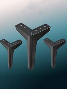 1入組鐵桌腿支架 - 黑色 - 查看 4