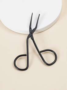 1pc Multifunctional Angled Eyebrow Tweezer, Professional Eyebrow Hair Removal Tweezer, Makeup Beauty Tool - Black - View 3