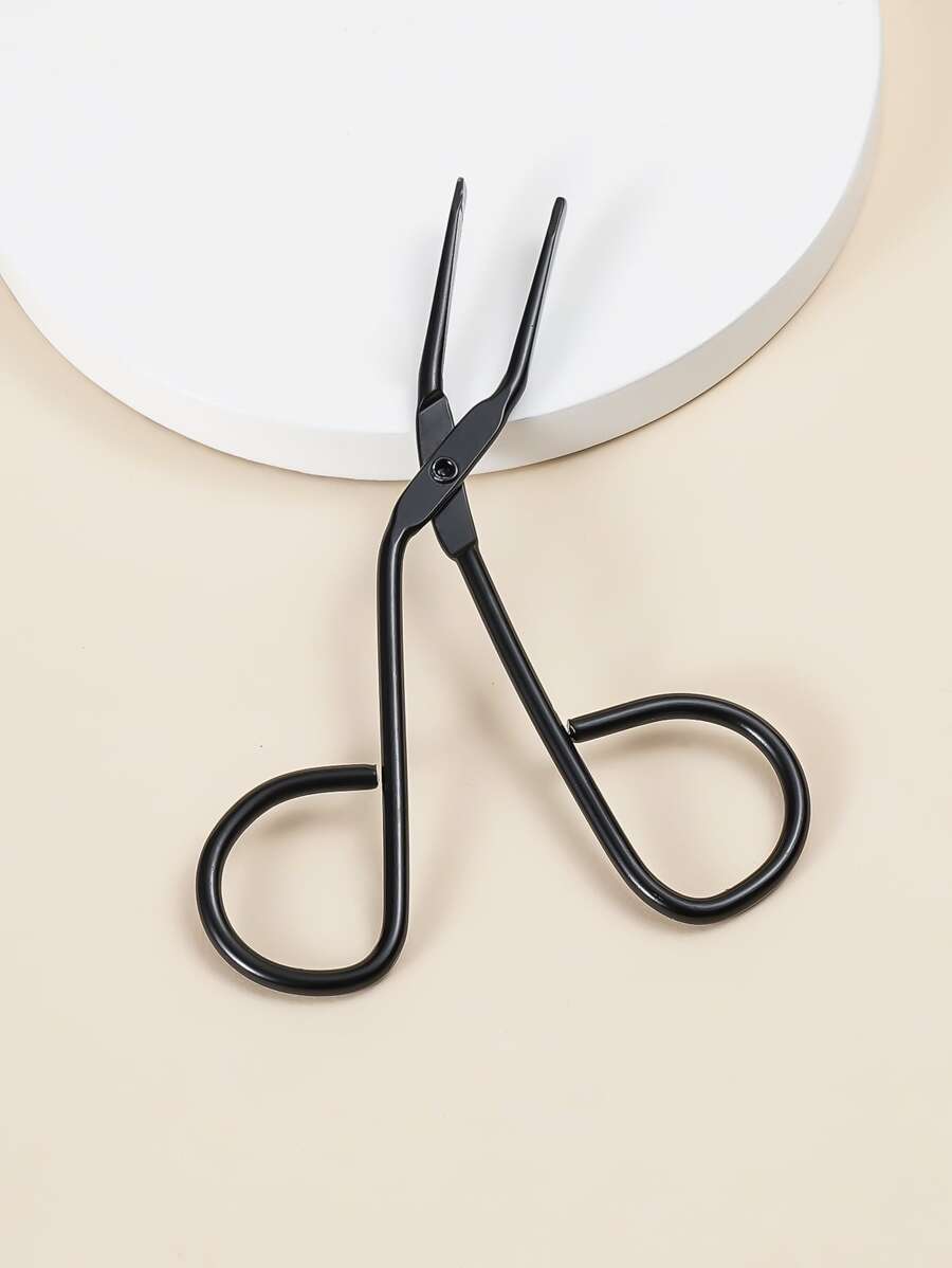 1支多功能斜角眉镊，专业眉毛修整镊，化妆美容工具 - 黑色 - 查看 1