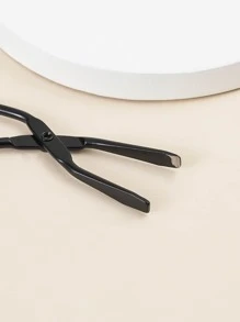 1pc Multifunctional Angled Eyebrow Tweezer, Professional Eyebrow Hair Removal Tweezer, Makeup Beauty Tool - Black - View 5