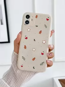 Funda De Teléfono Con Gráfico De Dibujos Animados Navideños Compatible Con Iphone 11, Iphone 13 Y Iphone 14 Pro Max - Multicolor - Ver 1