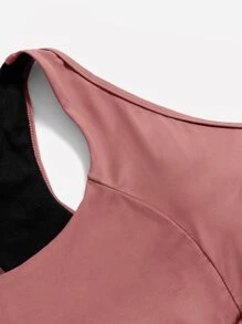 Yoga Basic 大碼3入組後背開衩拼接側邊接縫運動套裝 - 彩色 - 查看 5