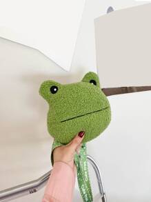 Frog Themed Fashion Daily Messenger Bag - Green - View 3
