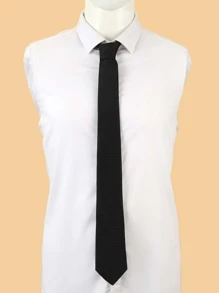 Men Solid Tie - Black - View 1