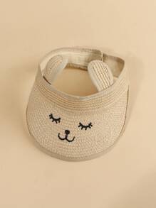 小女童兔子形狀遮陽帽 - 米色 - 查看 2