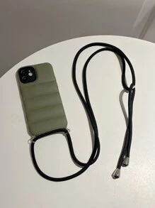 Hộp đựng điện thoại thiết kế đồng màu xuống có dây buộc - màu xanh lá - Xem 5